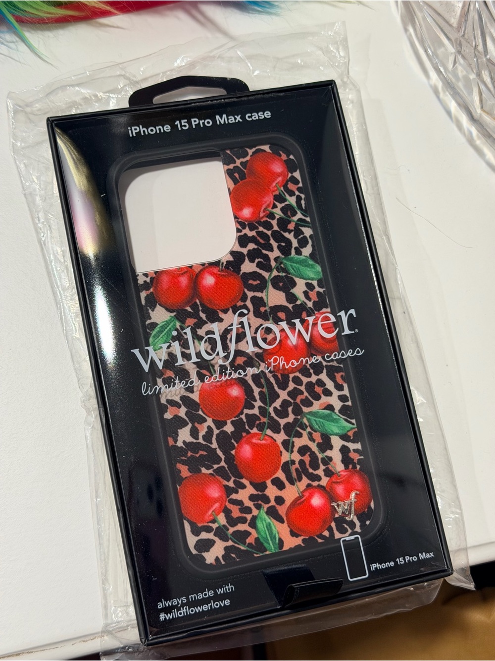 wildflower Cherry Leopard iPhone 15 Pro Max Case